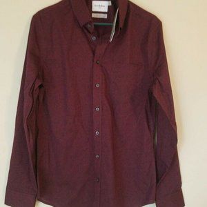 Men's Floral Print Long Sleeve Button-Down Shirt - Goodfellow & Co, Size…